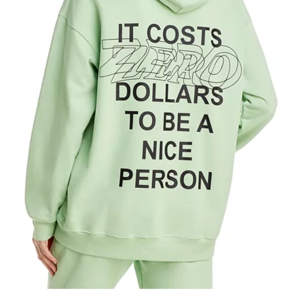 Mint Green Graphic Hoodie